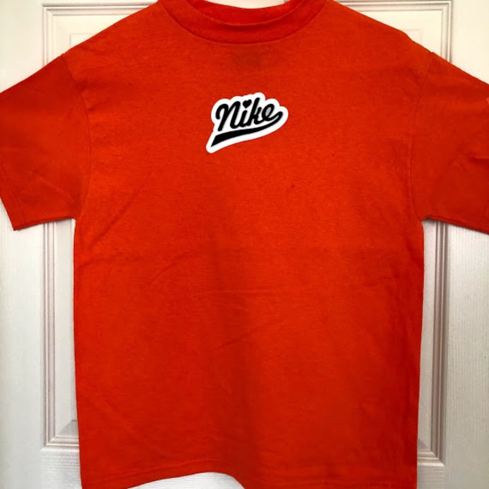 Women NIKE round neck orange short sleeves t-shirt